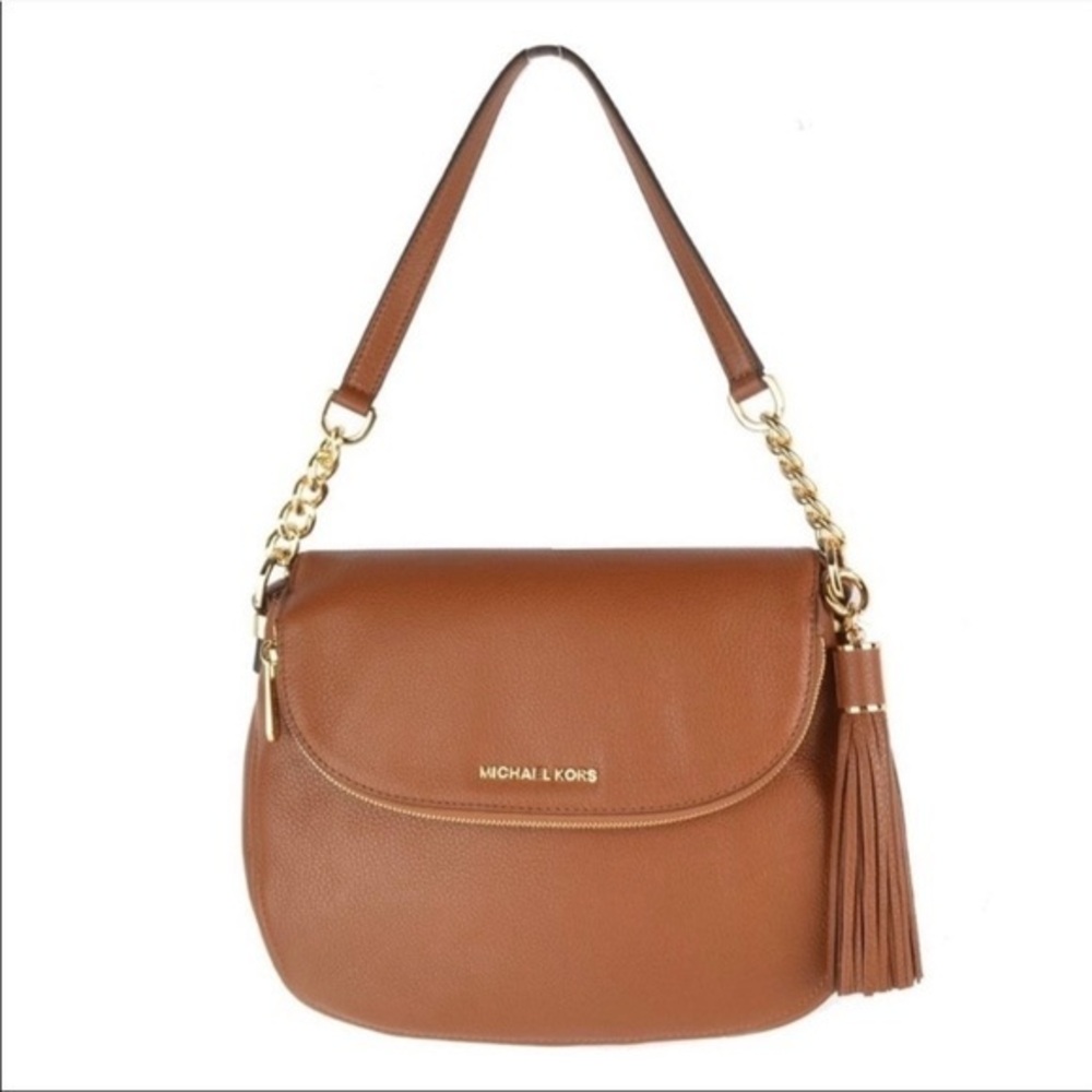 Michael Kors Cognac Leather Bedford Tassel Purse‎